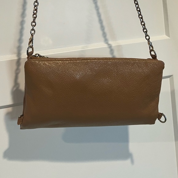 Tory Burch leather crossbody foldover bag in camel - Picture 4 of 16